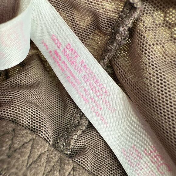 Victoria’s Secret PINK Lace Push Up Bra 36C Brown Floral Racerback Sexy Cute - Picture 7 of 7